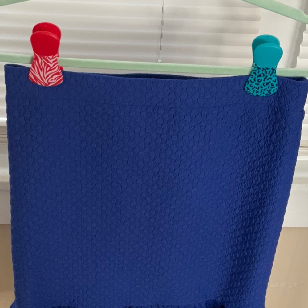 Blue Ruffle Hem Skirt - Picture 3 of 10